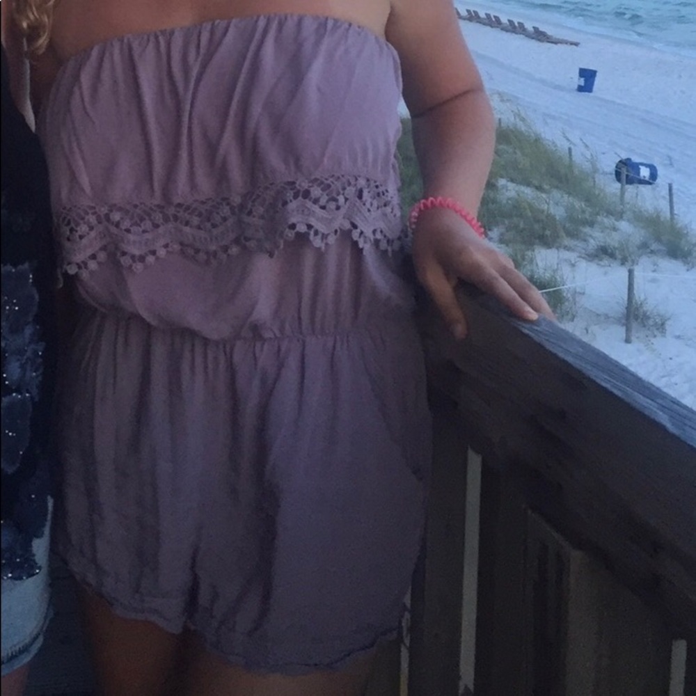 Purple romper WITH POCKETS